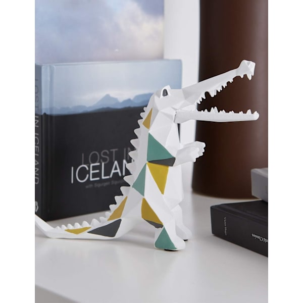 Amoy-Art Krokodille Statue Dyreskulptur Figur Moderne Dyr