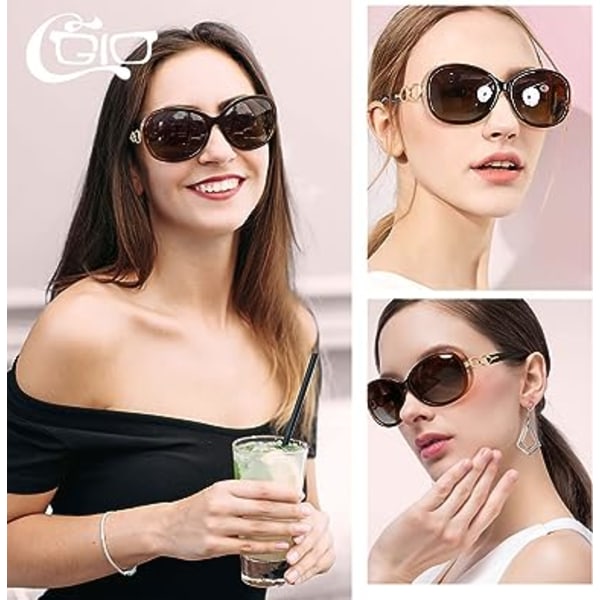 Retro Polariseret Dame Solbriller Store Stel Overdimensioneret Designer U