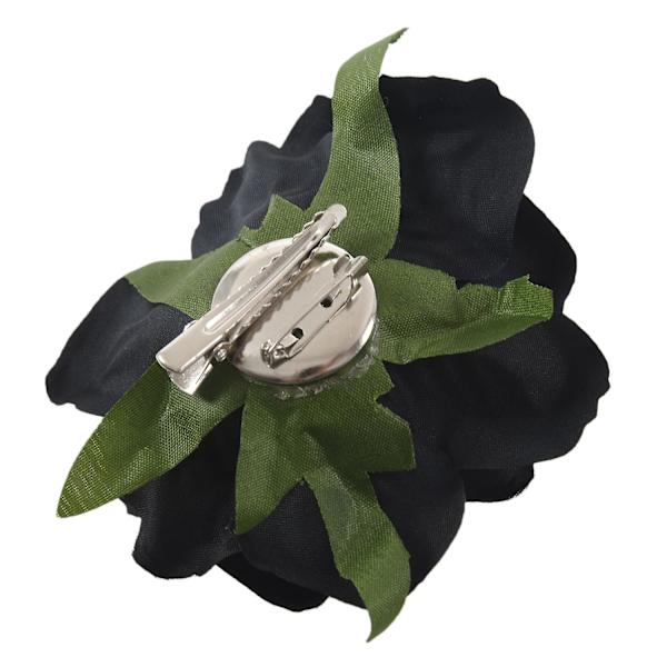 1 st blomma hårklämma blomma - svart