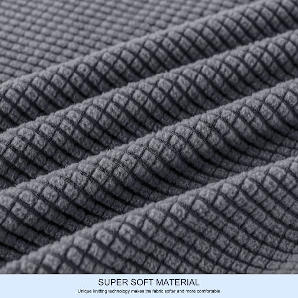 Grå, 2 separata sittdynsöverdrag, texturerad mesh elastisk så