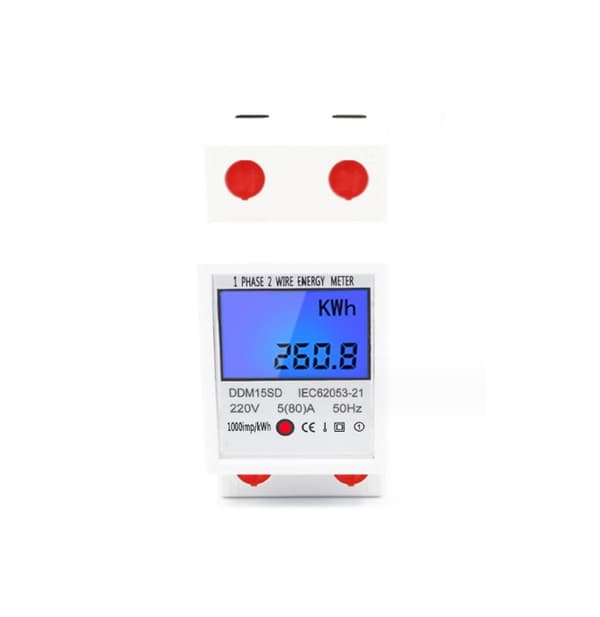 1PC Elektrisk energimåler, strømforbruksmonitor, 5-80A 220V