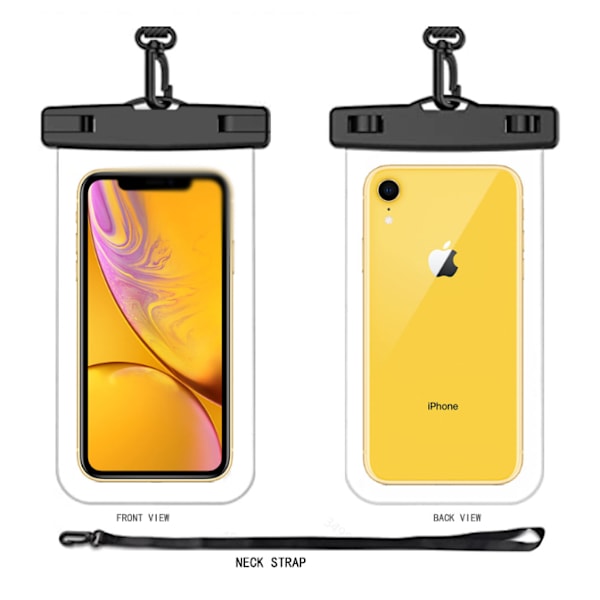 Vandtæt smartphone etui, vandtæt telefon etui, hvid 1 stk,