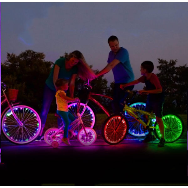 LED-cykelhjulsljus, färgglada för ljusstyrka och synlighet