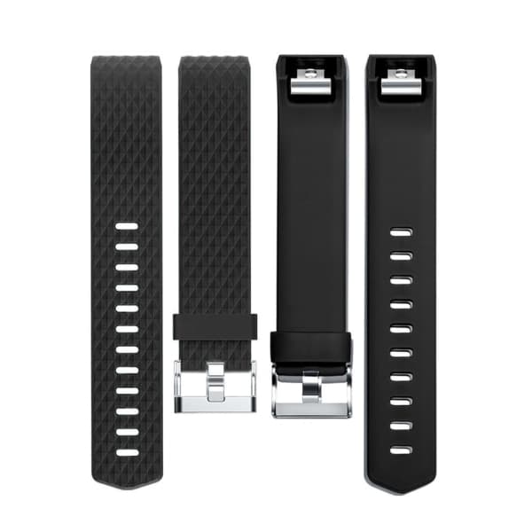 Fitbit Charge 2 armbånd silikone sort (L)