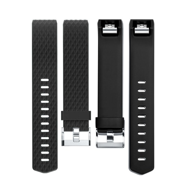 Fitbit Charge 2 -ranneke, silikoni, musta (L)