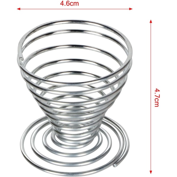 2 x Rostfria spiralfjäderäggkoppar