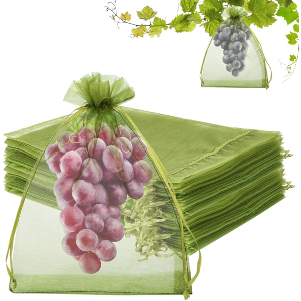 100-pack druvklase skyddspåsar i organza