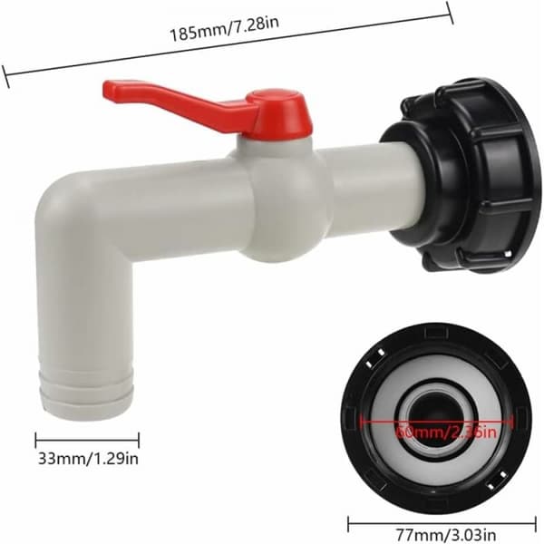 IBC 1 tommer udgangshaner IBC kugleventiler tilpasningsventiler