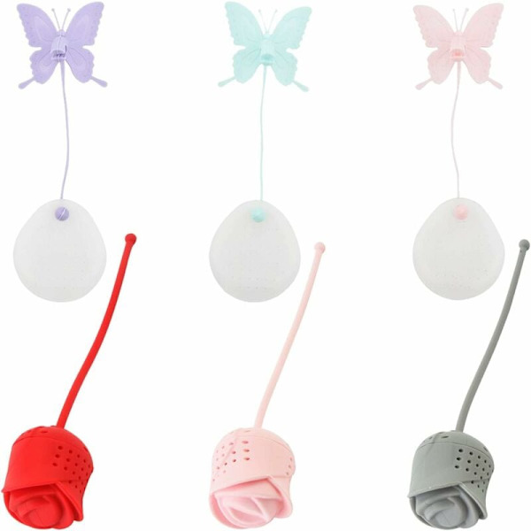 6 st silikonteinfuser, återanvändbart silikontefilter, Funn