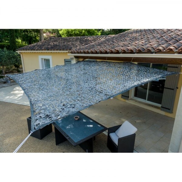 1 x Sort perforeret parasol 3 x 3 meter