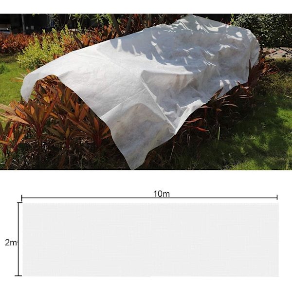 2 x 10M Växtfrostskyddande Fleece, Trädgårdsfleece Växt Antifrost