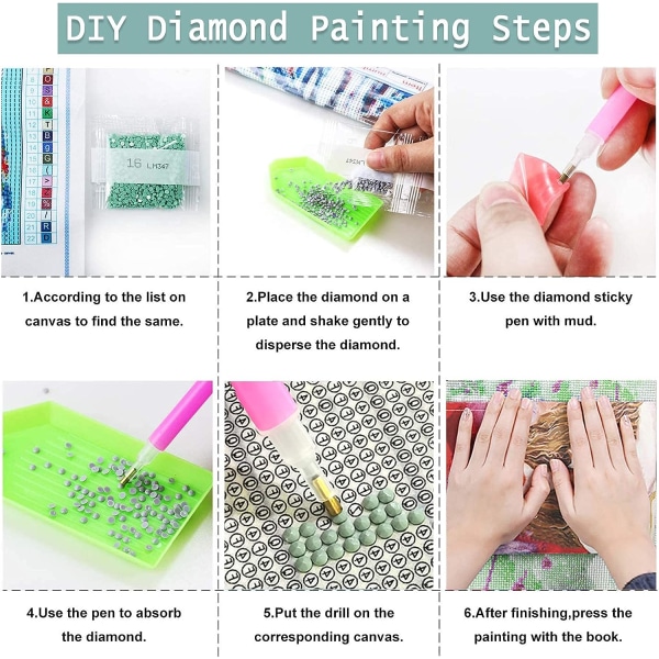 （22）4 stycken DIY diamantmålning julkit, 5D julbroderi