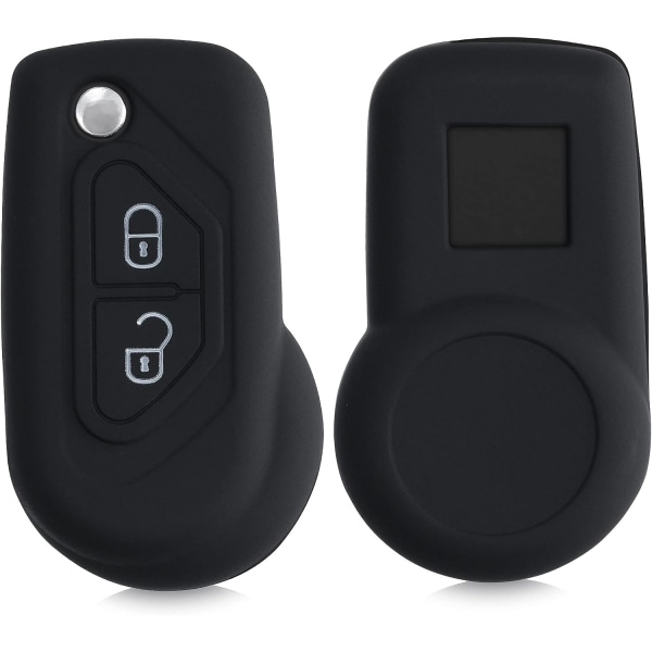 Musta auton avaimen lisävaruste, joka on yhteensopiva Citroen DS3 C3 2 Button S kanssa