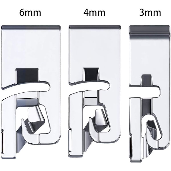 3 st smala rullade fållar symaskin pressarfot set lämplig f