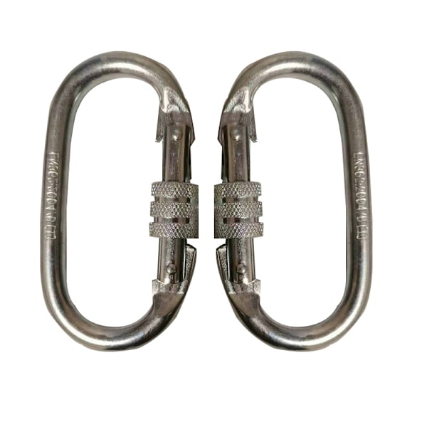 2 stk. Skruekarabinhage, 19 mm finger, 19 mm finger