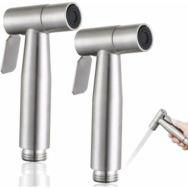 2 stk bidet-sprayer, toalett-hånddusj, rustfritt stål bidet-spraye