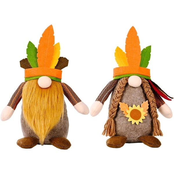 2 stk. Thanksgiving Gnome - 9,8'' Thanksgiving Gnomes Hjemmeindretning