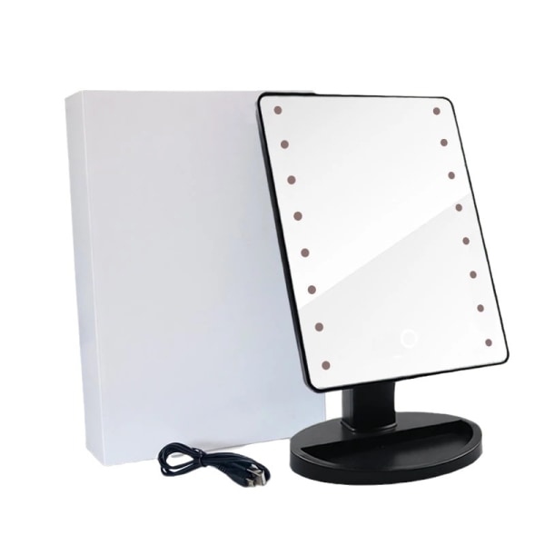 Sminkspegel med LED-ljus - Justerbar - järnhaltig, USB
