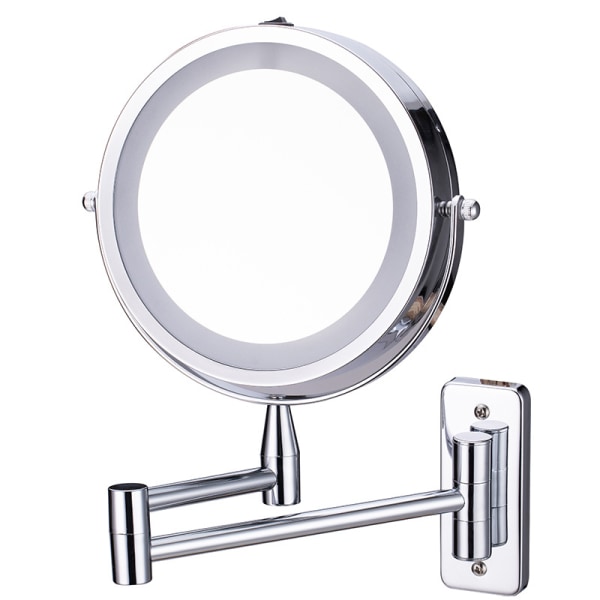 LED-sminkebordsspejl - 1 x / 10 - Vægmontering - Dobbeltsidet