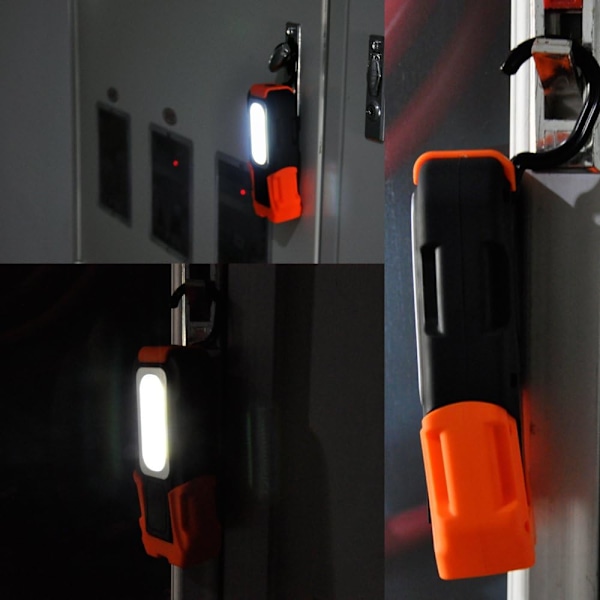 3 LED-työvaloa 3W COB LED -kannettava magneettinen taskulamppu AAA B