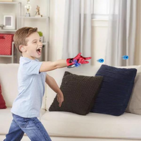 Spider-Man Web Shooting Game för barn - Pop Up Sugkopp Röd