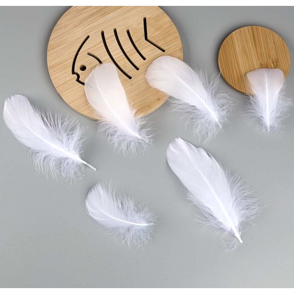 Totify 600 Feather White - Natural - Perfekt for klær, hatter,