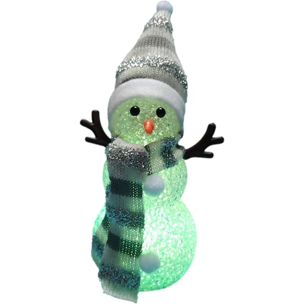 Lighted Snowman, Farveskiftende LED Snowman Lys Dekoration, til