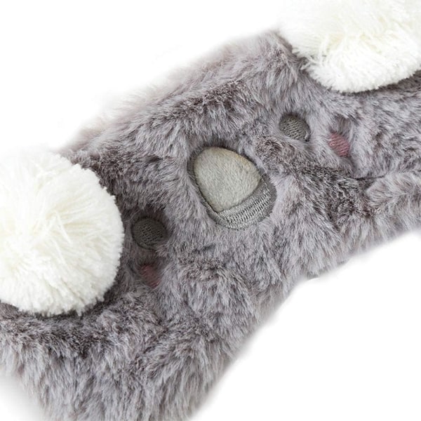 Grå ögonmask för att sova, söta roliga djur 3D Koala Soft Fluf