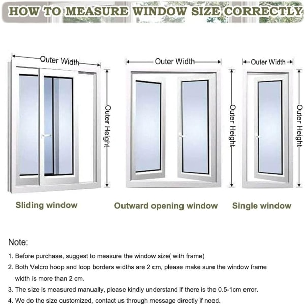 Universal läpinäkyvä ikkunanäyttö/pestävä mesh | Hyttysverkko