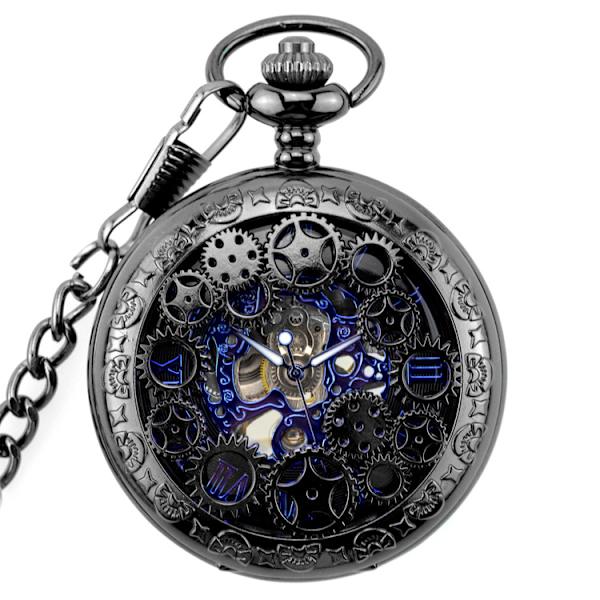 Vintage fickur romerska siffror urtavla Steampunk Skelett Mecha