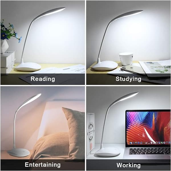 Led-läslampa för bok med USB-kabel Touch Control Eye Prote