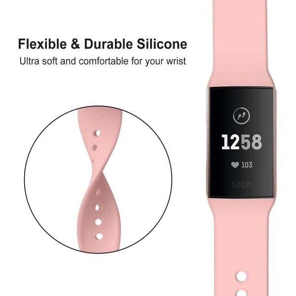 Fitbit Charge 3-rem/Fitbit Charge 4-rem, Klassisk justerbar S