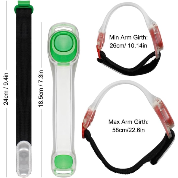 LED-armband - Superbright joggingljus och säkerhetsljus för A