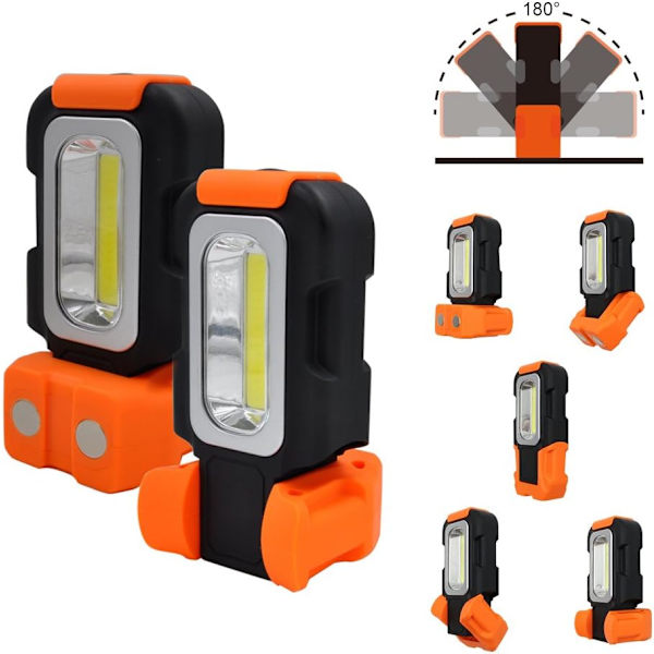 LED arbeidslys 3W COB LED bærbar magnetisk lommelykt AAA Bat