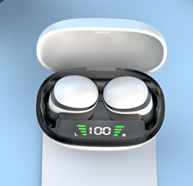 Hvide, trådløse Bluetooth-øretelefoner, Bluetooth 5.3-øretelefoner, Immer