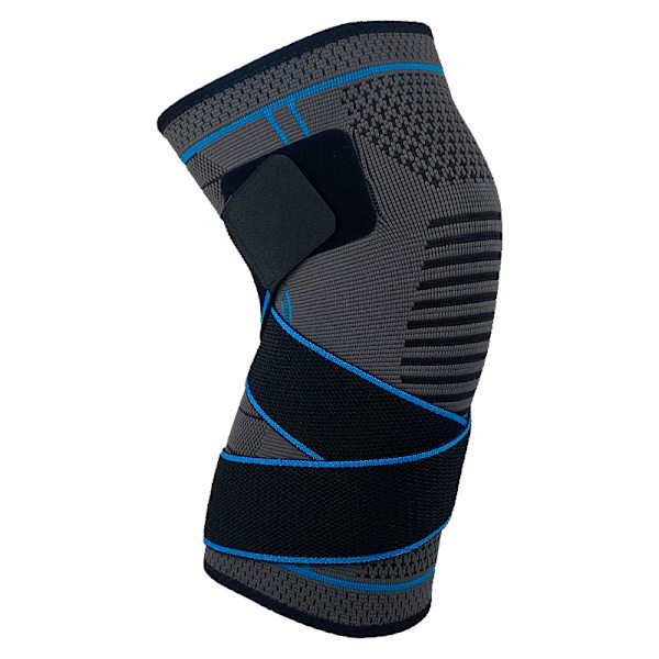 Blå sport knäskydd, 2-pack xxl elastiska justerbara knäskydd,
