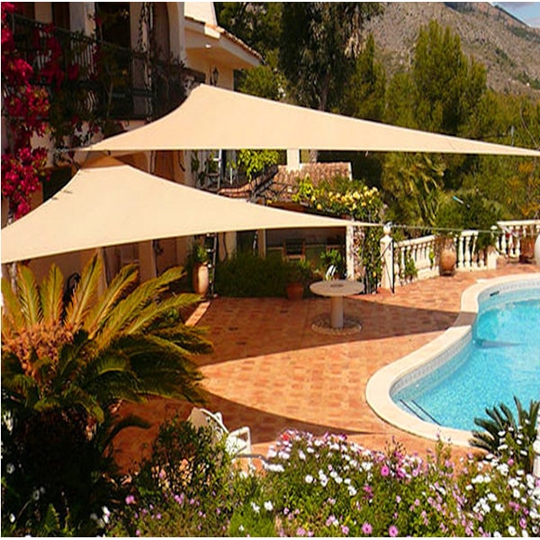 4*4*4m Vattentät Solskydd Solskydd Solsegel Markis Camping Sha