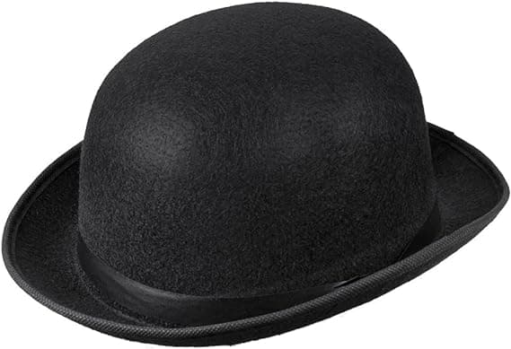 Voksen bowlerhat, sort, one size