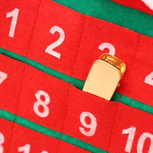 1 st julkalender i non-woven-tyg, julnedräkning