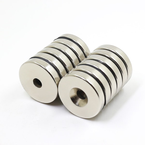 12 magneter 6kgf 16 x 5mm forsænkede pottemagneter med huller og C