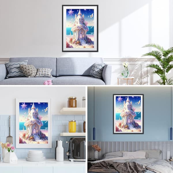 30x40cm Hus Diamantmaleri Kits, 5D Diamantmaleri Kits til