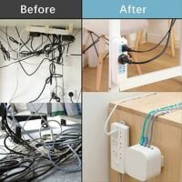 10 st Power Strip Väggfäste, Självhäftande Power Strip Vägg