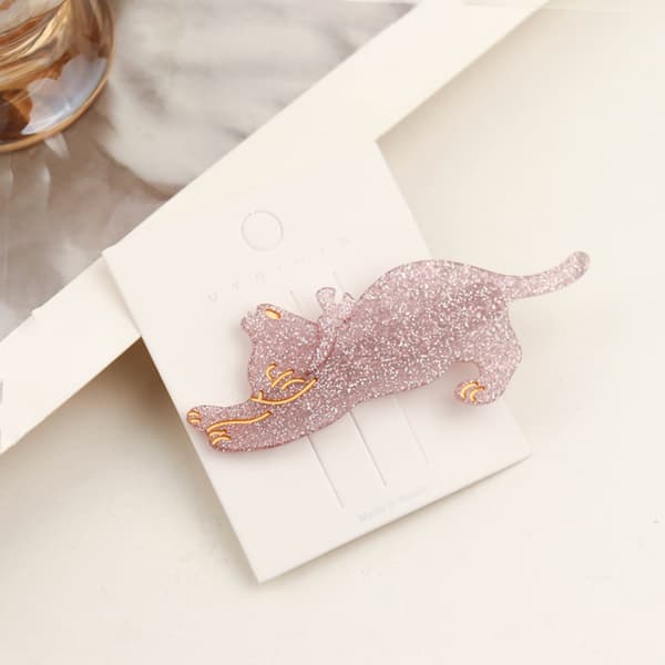 4 stk. Resin Kattehårclips Kattehårclips Kitty Hårclips Kat