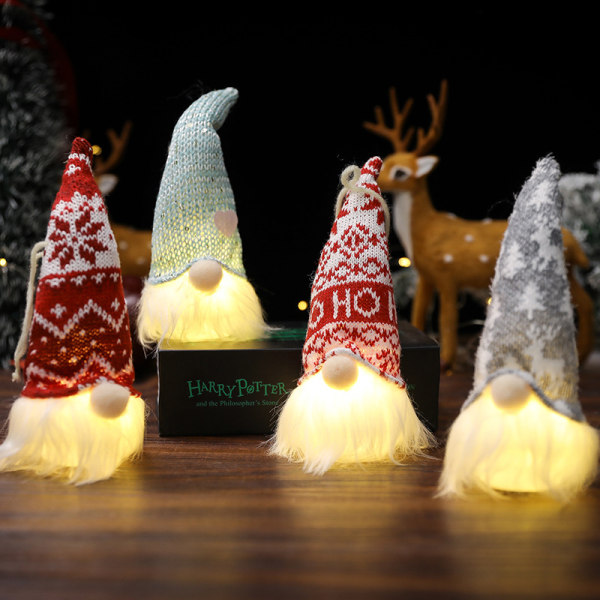 4 kpl Christmas Gnomes -pehmonukke, kasvoton nukke, jossa pitkät jalat