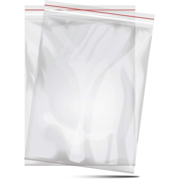 Zip Bag - Transparent plastförpackning - Klart material med dragkedja