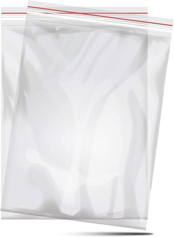 Zip-pose - Transparent plastpose - Gjennomsiktig glidelåsmateriale