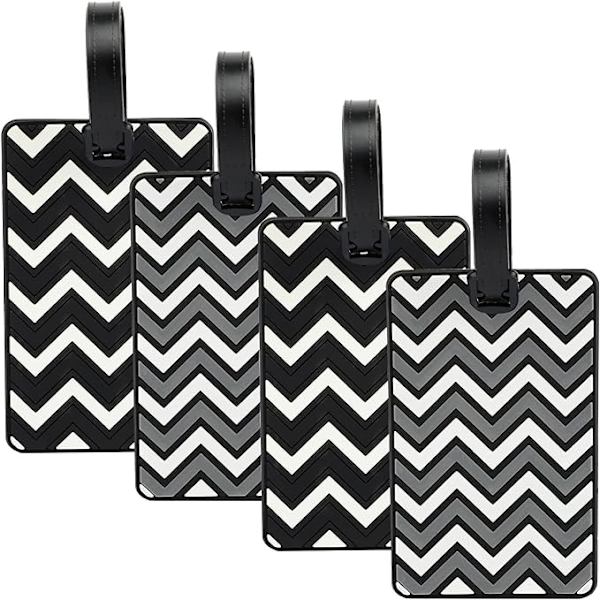 4 pakkausta matkalaukkujen nimilappuja, Ripple Travel Bag Tag, Suitcas