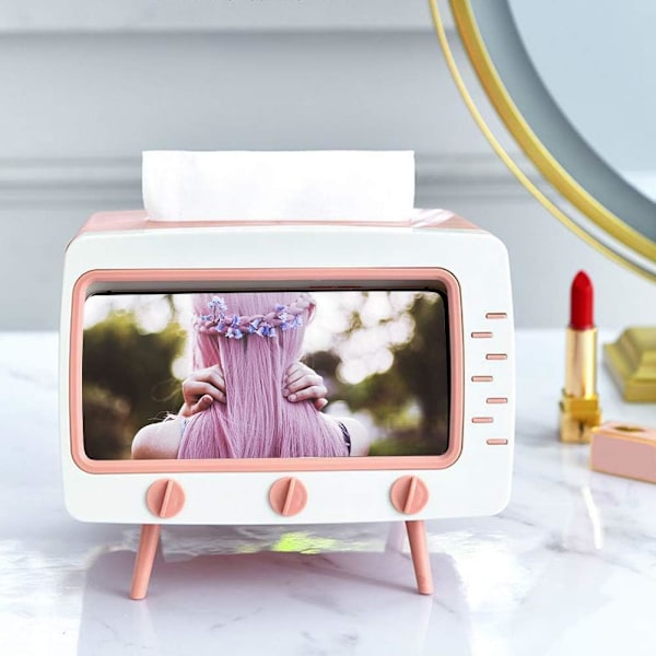Stofbeholder Pink Telefonholder Papirservietæske Statement Unik TV