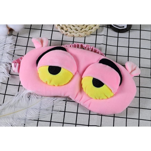Ögonmask, Fluff Face Sleepy Face Rolig Nyhet Cartoon Frog Eye C