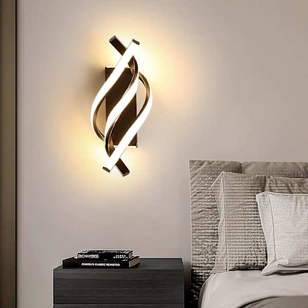 22W LED-vegglampe innendørs, spiral LED-vegglampe, moderne vegglampe